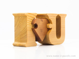 Wooden I♥U puzzle (2)